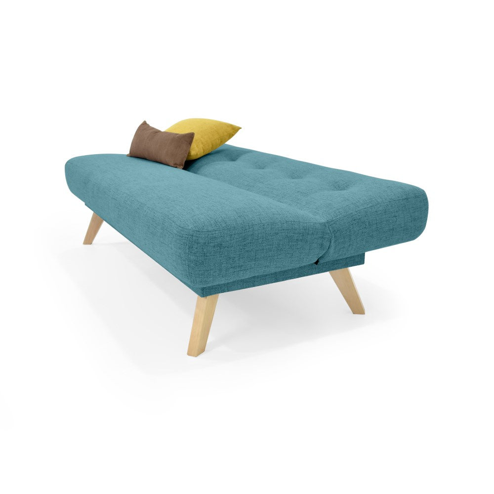 Sofa Cama Charlotte 3 Puestos Tela Petroleo