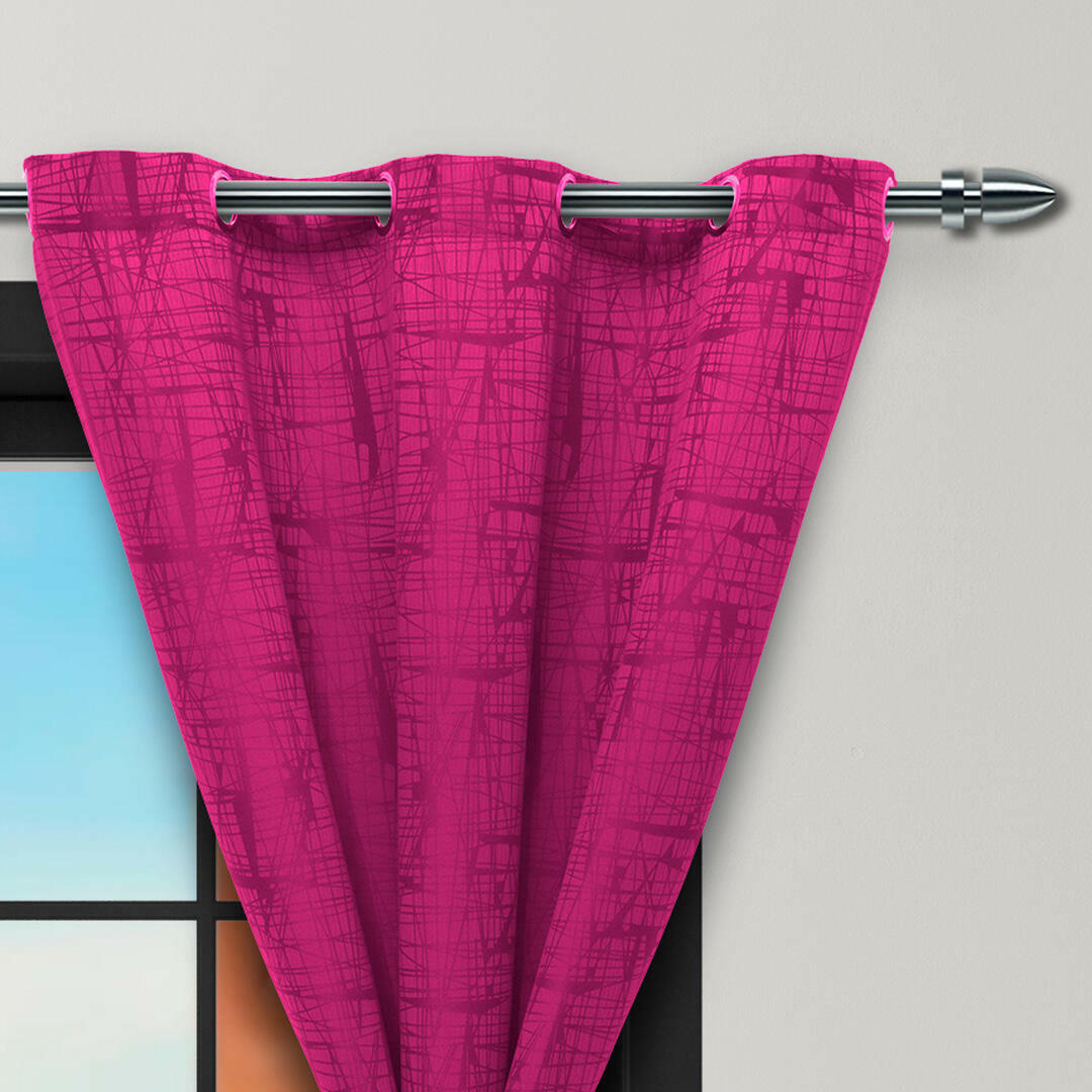 Cortina Yacar Fucsia Argolla 2,60 X 2,20 Aprox.