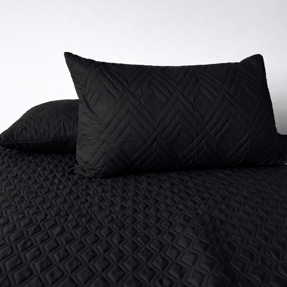 Protector almohada acolchado 45x65cm negro Set x2