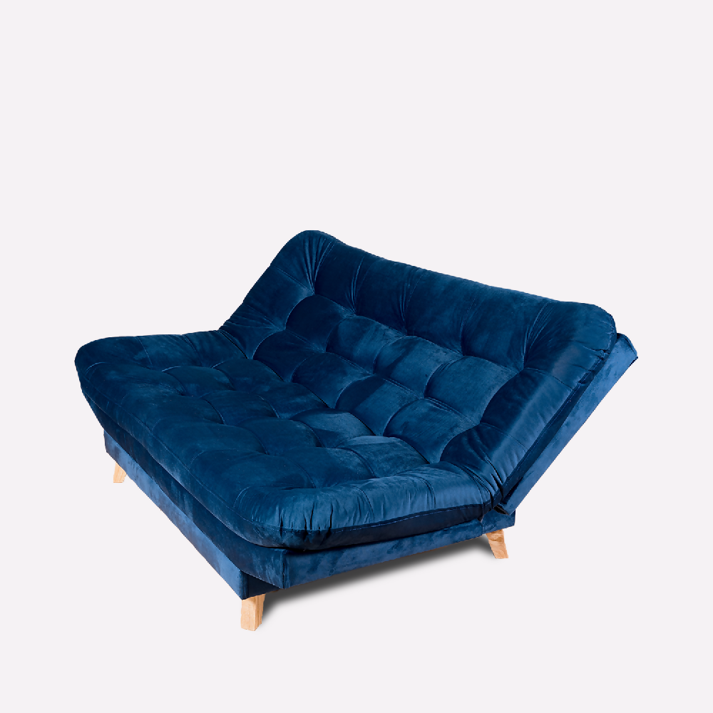 Sofa Cama Valencia Azul Petroleo 3 Puestos
