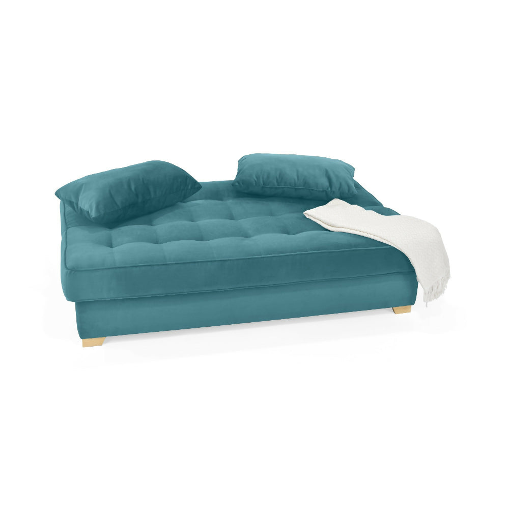 Sofa Cama Cambridge 185x90x90 Con Baul Tela Petroleo