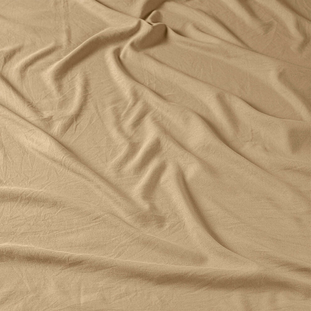 Sábanas Viasoft Washed Toffee, para Cama Doble