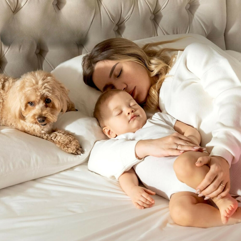 Protector de Colchón Impermeable Tipo Toalla Antifluido con Protector de Almohada Cama Doble Mindy