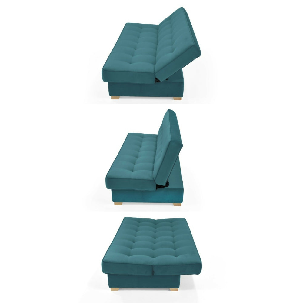 Sofa Cama Cambridge 185x90x90 Con Baul Tela Petroleo