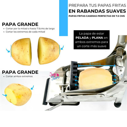 Picador De Papas Fritas Cortador Rebanador De Verduras Frutas