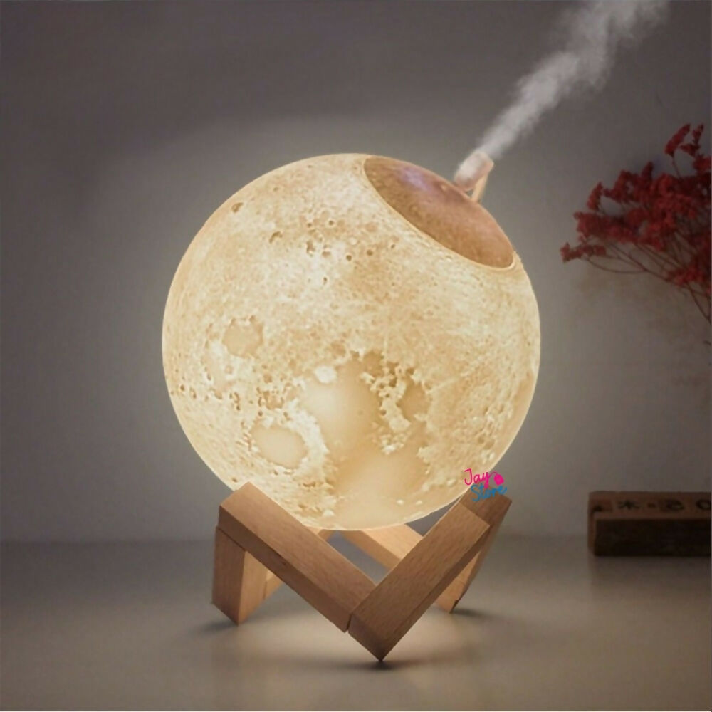 Humidificador 3d Moonlight Lámpara Luna Led Difusor Aromas