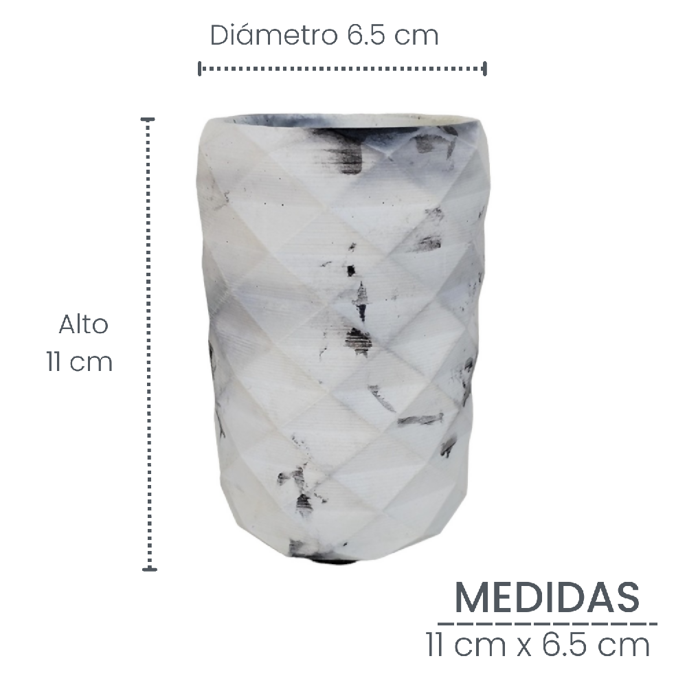 florero jarrón en cemento frida color mármol negro de concreto tienda online de materas y decoración_06