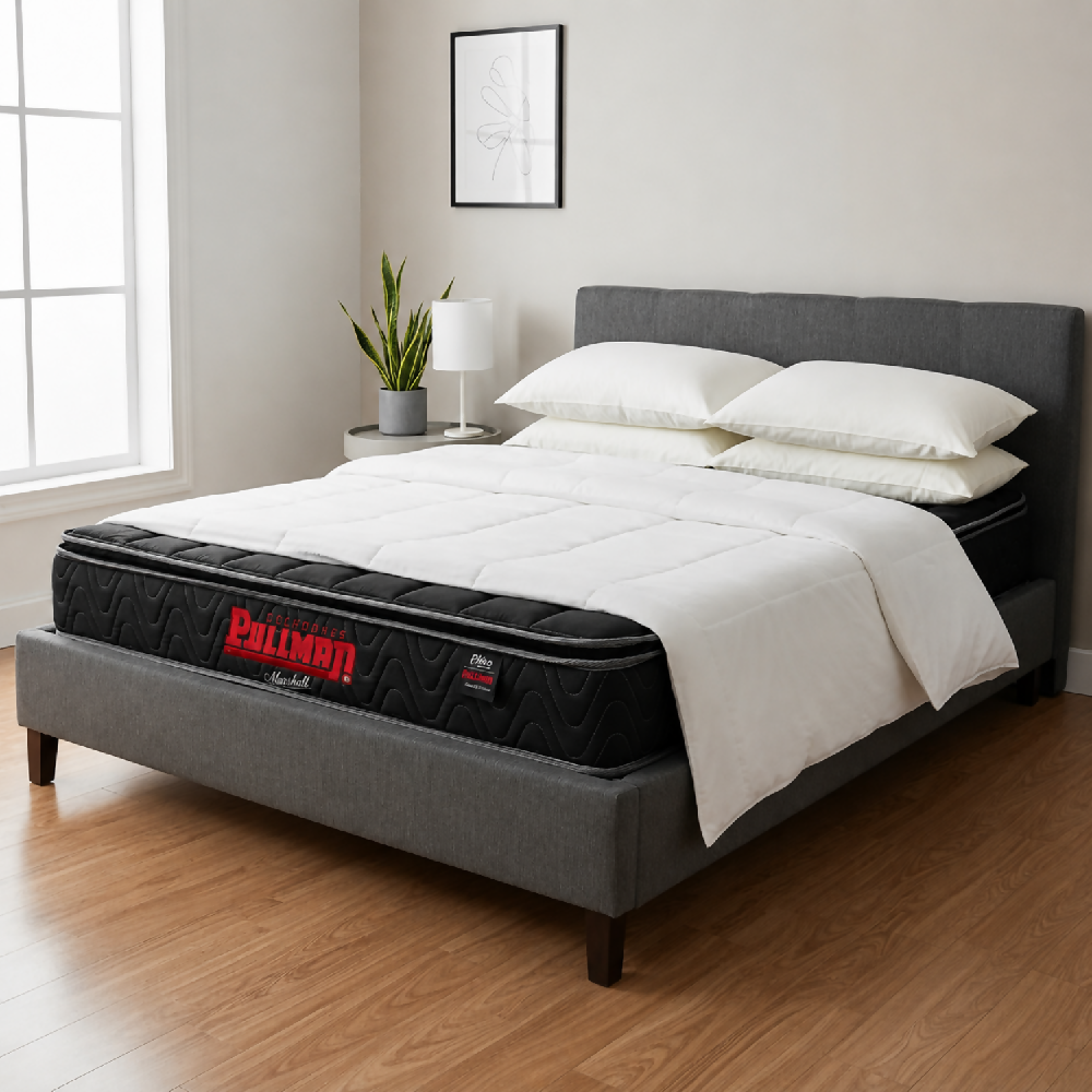 Colchón Pullman Orthopack BTU Mohnblatt Negro Semidoble 120 x 190