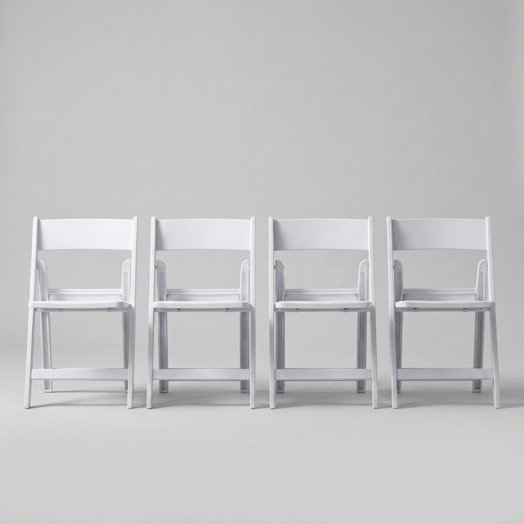 Set de 4 Sillas Plegables Erin, Blanco, Diseño Práctico y Funcional
