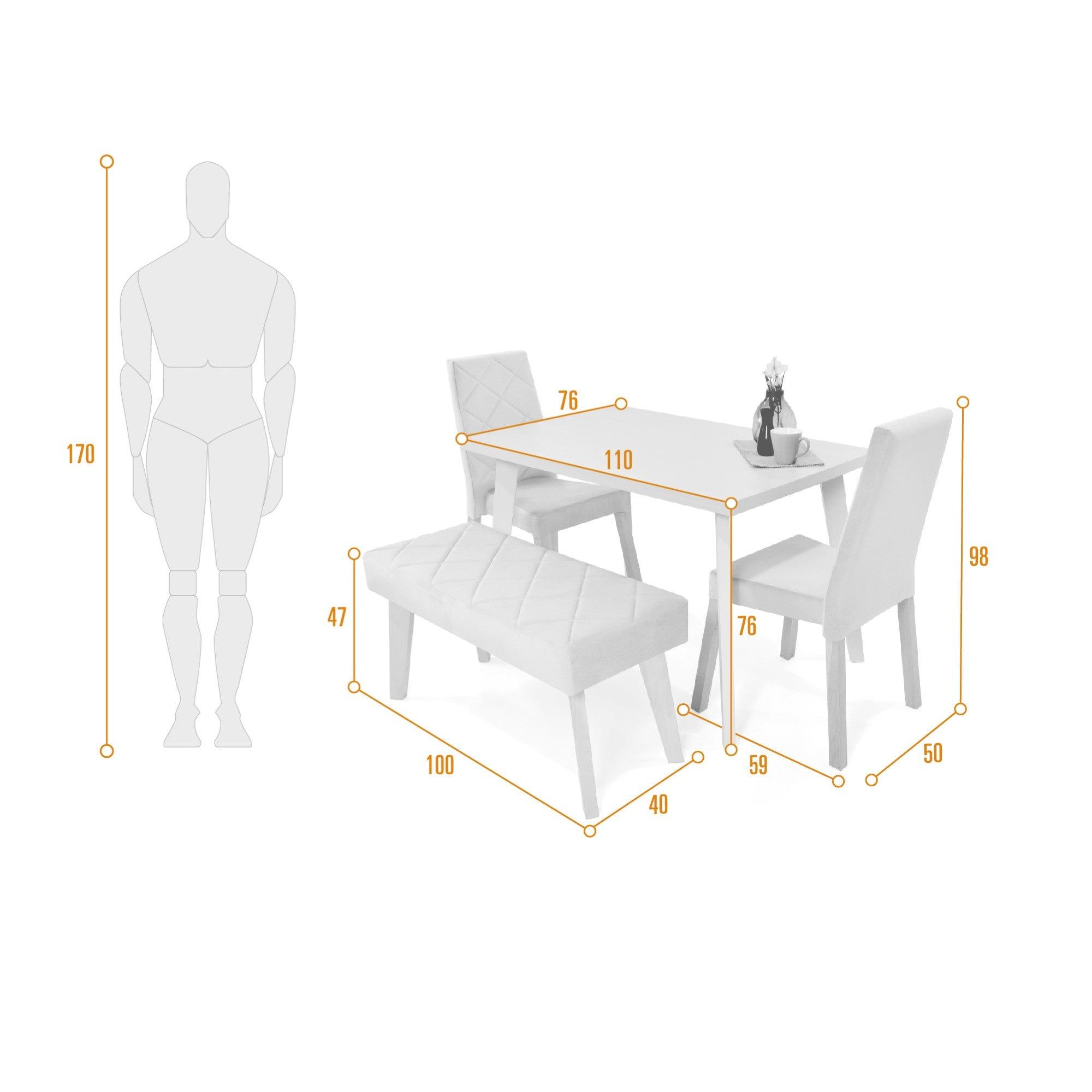 Comedor 4 Puestos Liverpool con Butaco Plata Azul