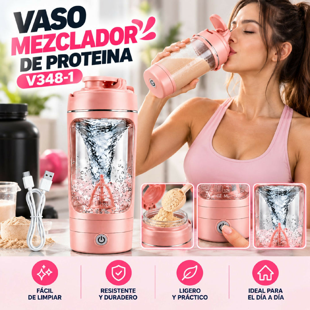 Vaso Mezclador De Proteína V348-1 Accesorio Portátil De Alta Resistencia Rosa