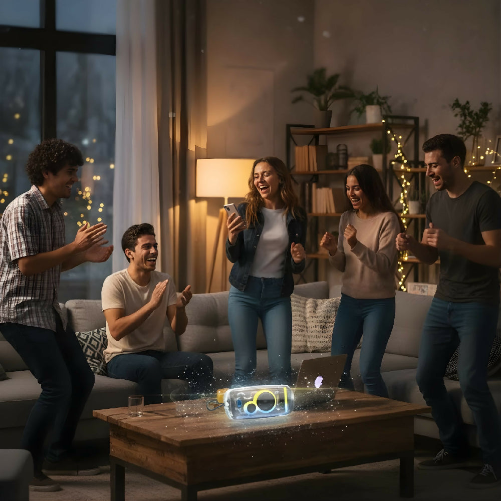 Parlante Bluetooth Movisun Disko LED RGB Y Sonido De Alta Fidelidad