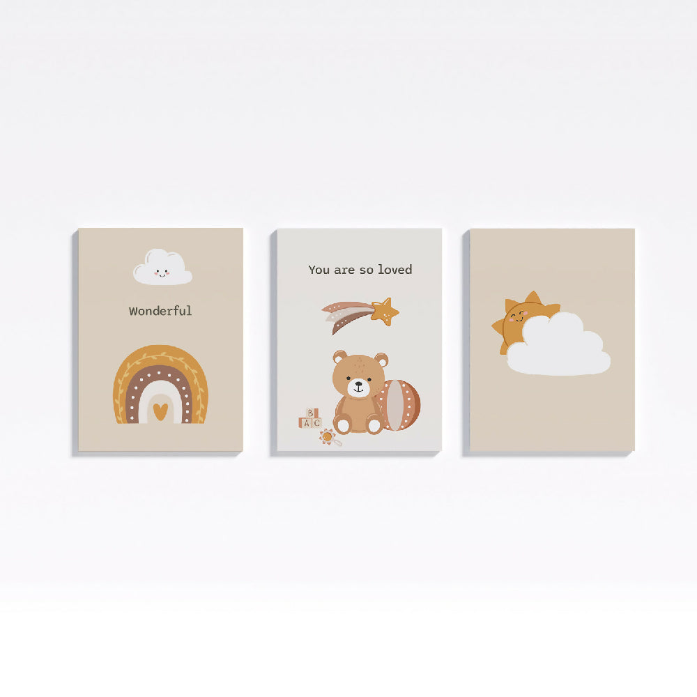 Cuadros Decorativos Triptico So Loved 30x40