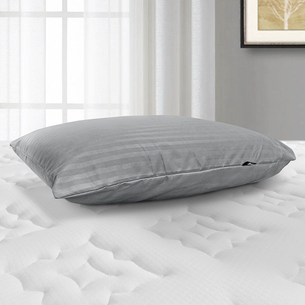 Funda De Almohada Hotelero Lencería Pack 2 Unidades, Color Gris