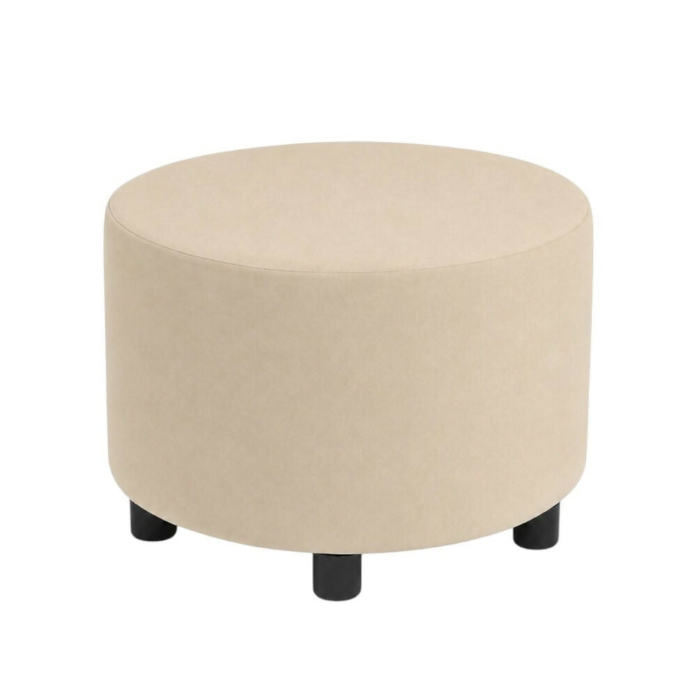 Puff Redondo 40x40 Beige Tela