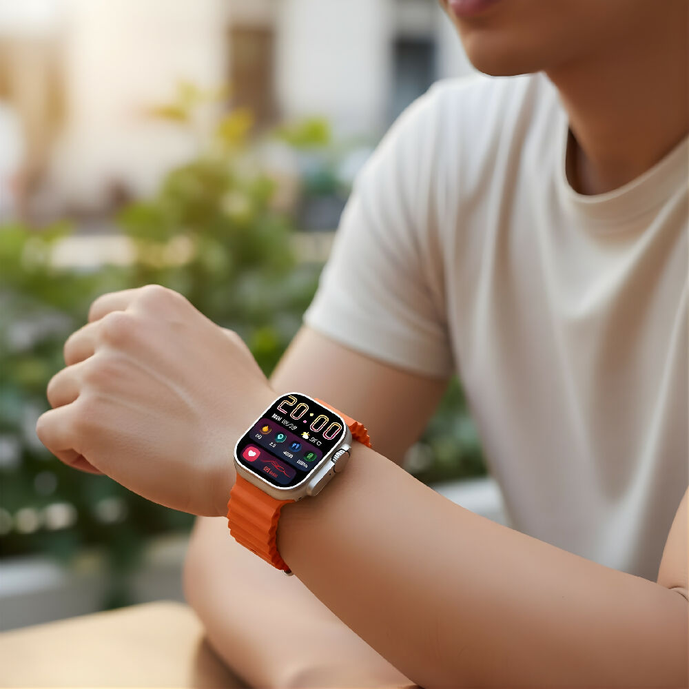 Smartwatch IW10 Ultra Mini Naranja Bluetooth Reloj Inteligente Pequeño Con Pantalla HD, Frecuencia Cardíaca Y Batería Duradera