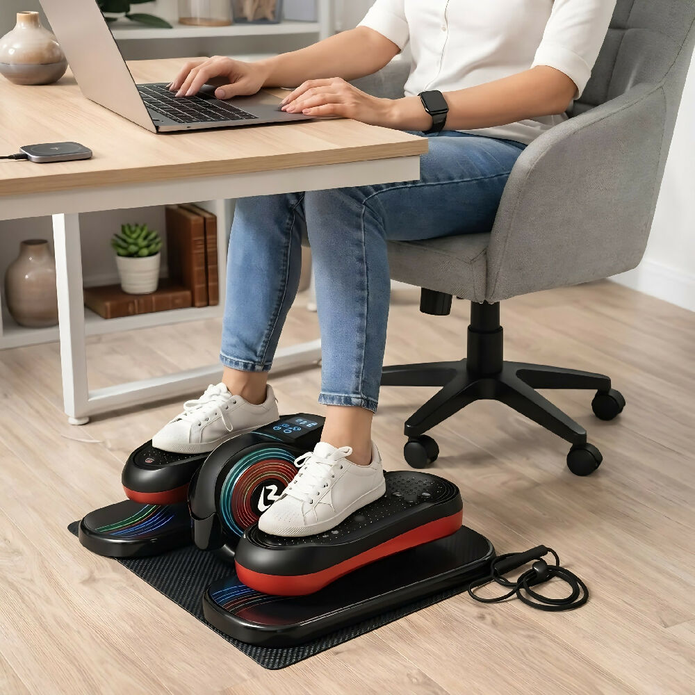 Máquina Elíptica Portátil De Pedal Para Ejercicio Sentado Con Monitor