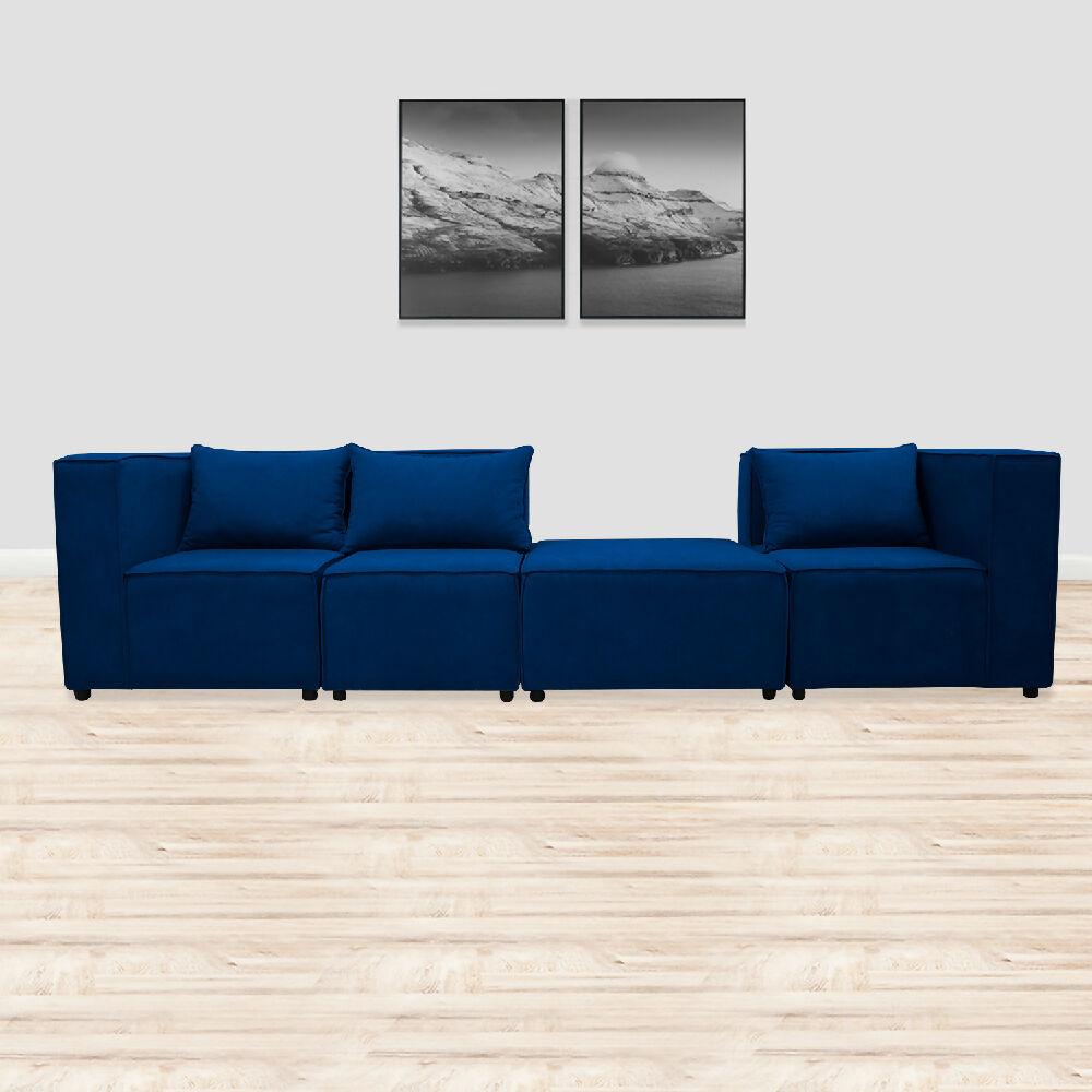 Sala Hofer Modular Azul Petroleo