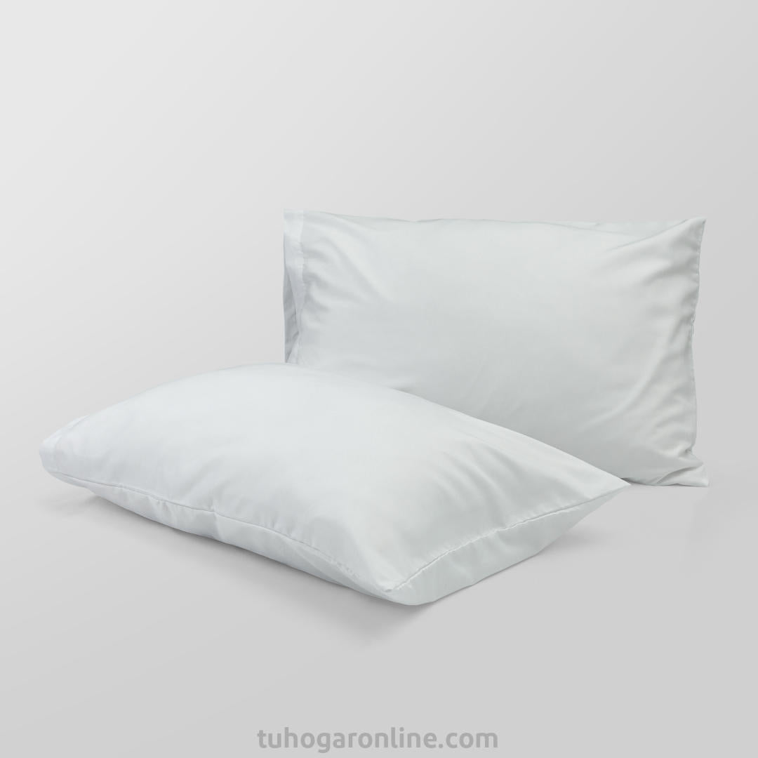 Duo Fundas Blancas 50X70 Para Almohada 180 Hilos Suave 0,50 X 0,70 Aprox.