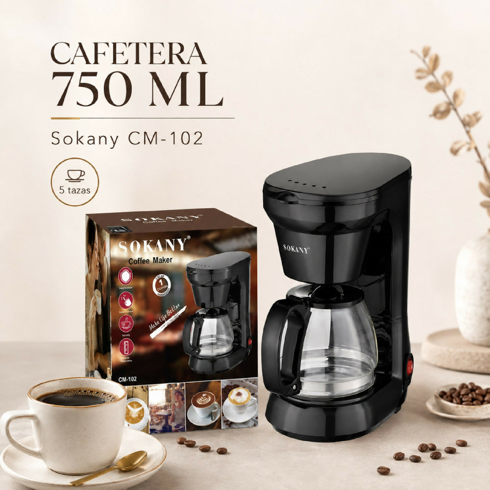 Cafetera Electrica Anti Goteo 750 ML T2-346 Maquina De Cafe