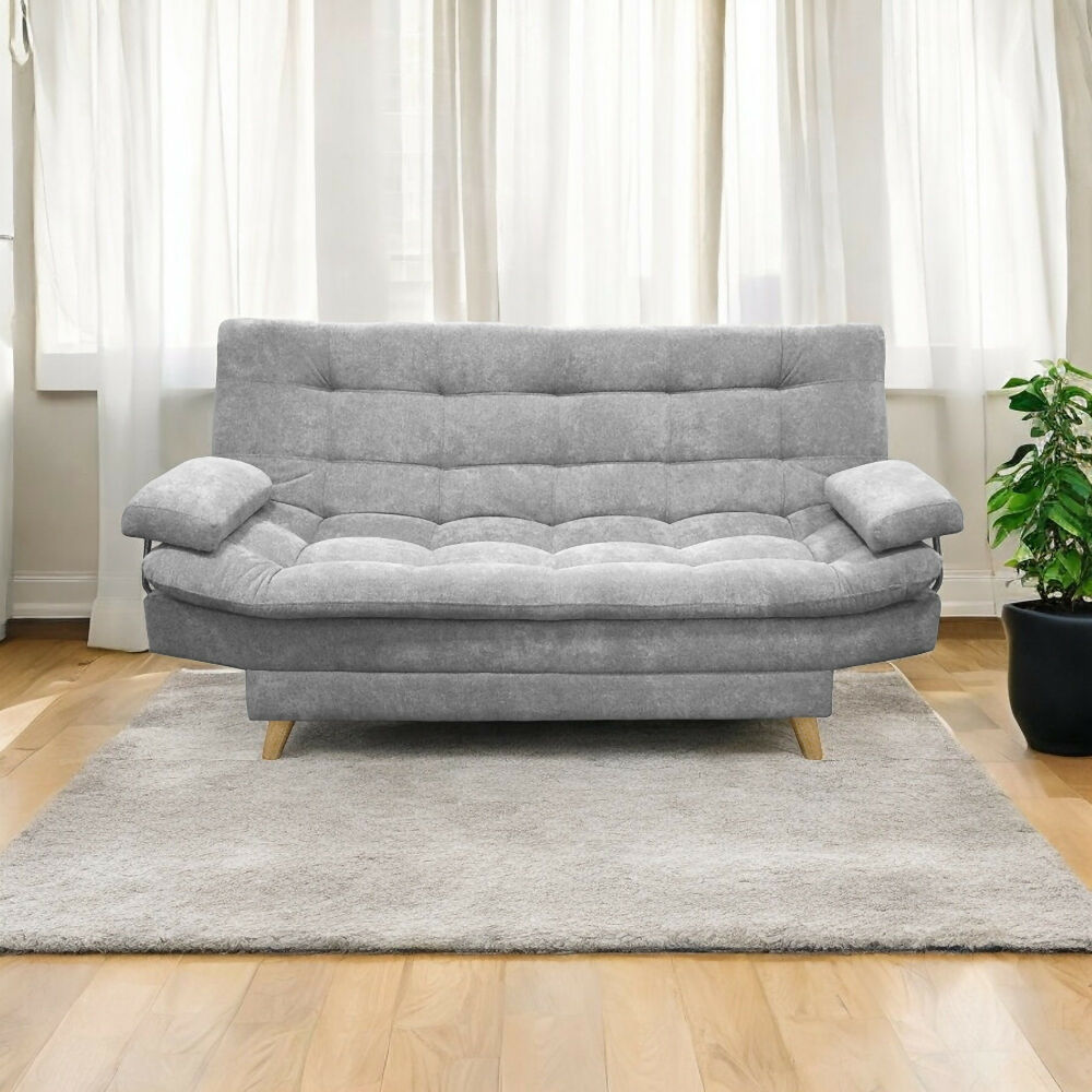 Sofa cama 3 posiciones Carvallo Lux Clic Clac Tela Gris