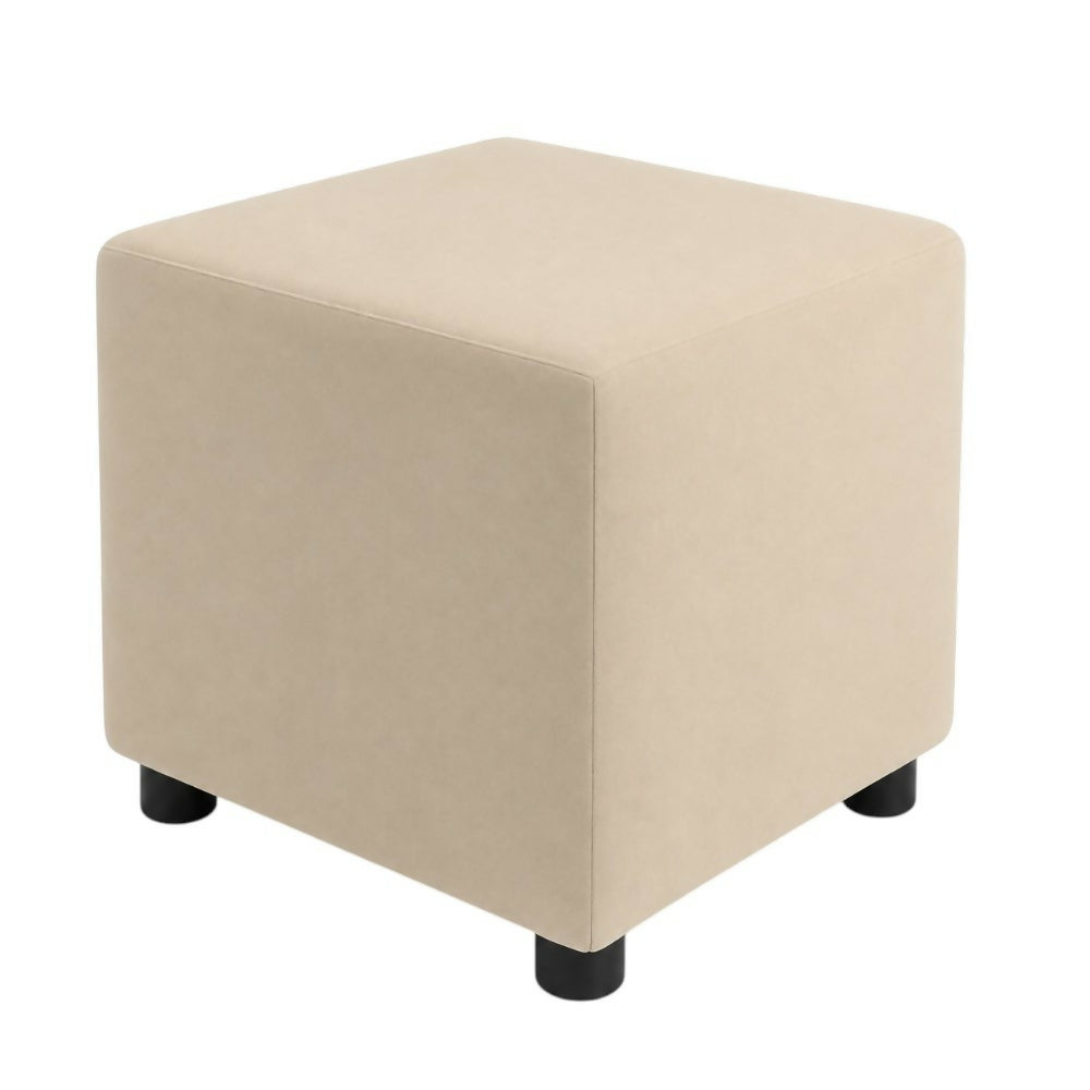 Puff Decorativo 40x40 Beige Tela