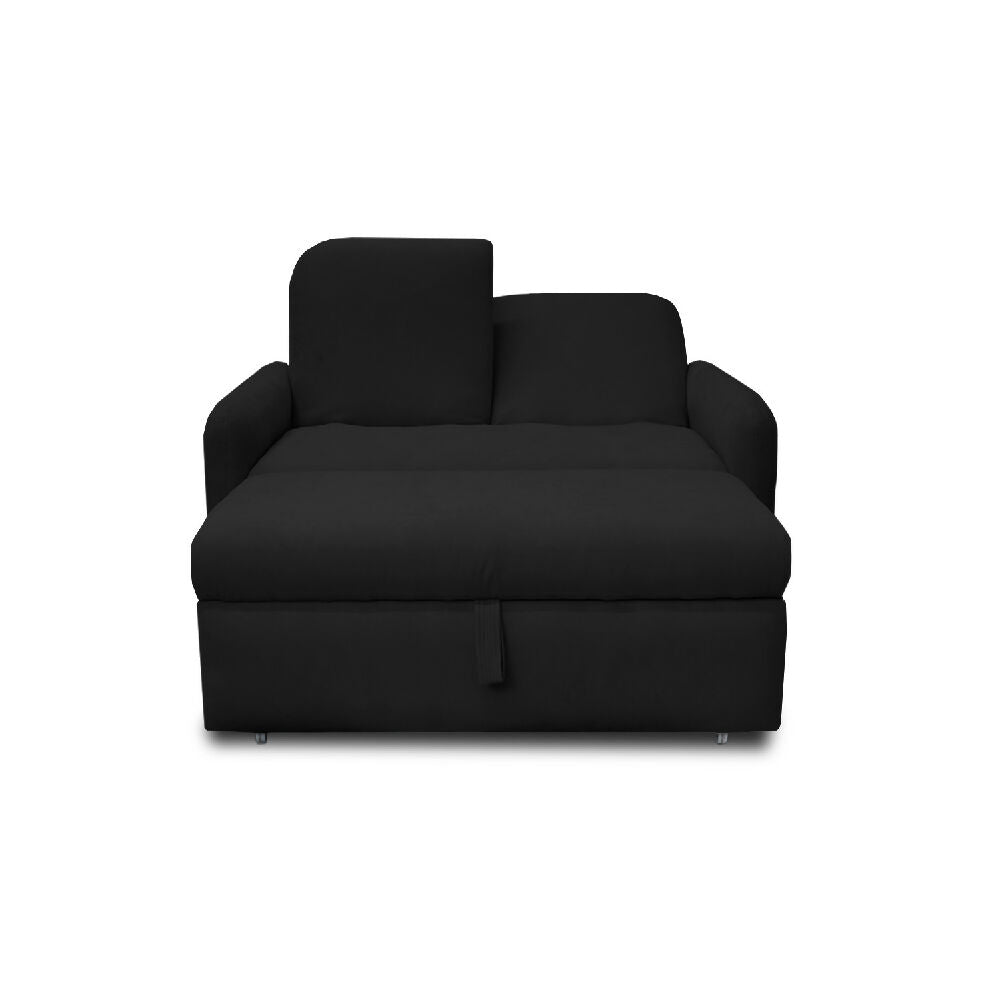 Sofacama Nube Multifuncional Carrito Reclinable Negro + Cojines