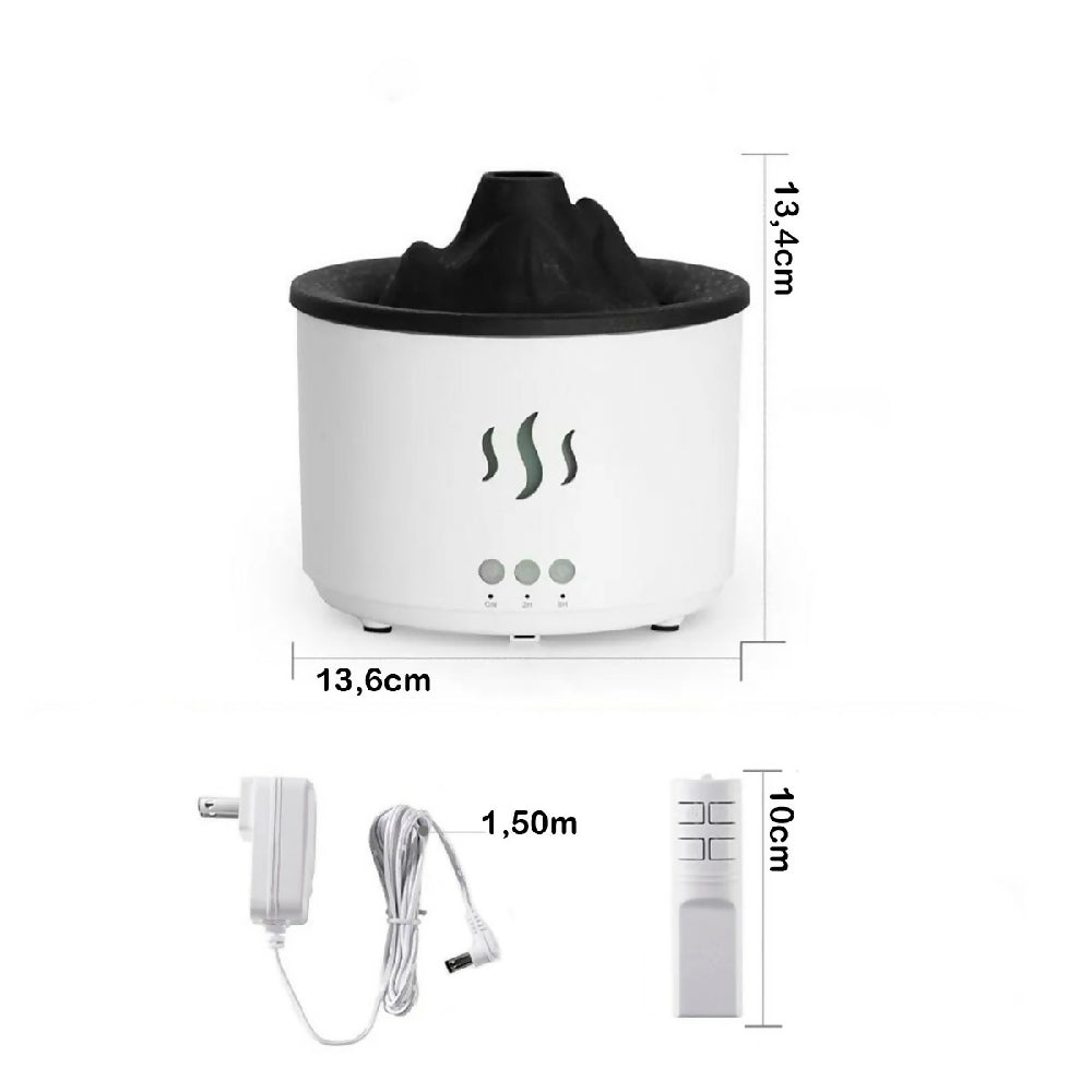Humidificador Volcán 3D Difusor De Aroma LED KP-6501 3
