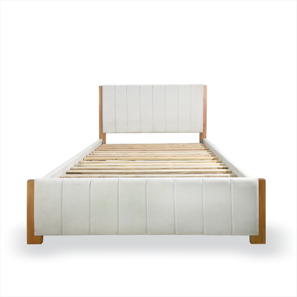 Cama Tapizada Hammar en madera