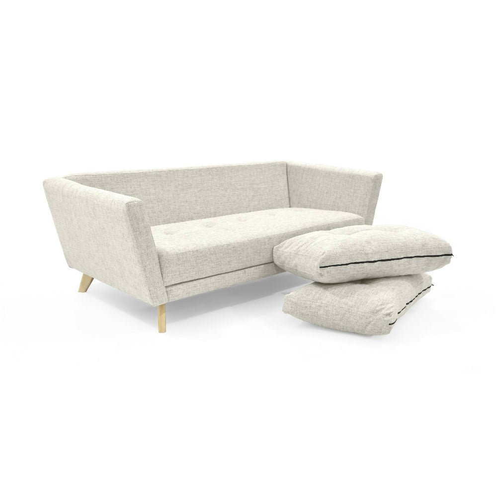 Sofa Grecia 3 puestos 192x85x84 Tela Taupe
