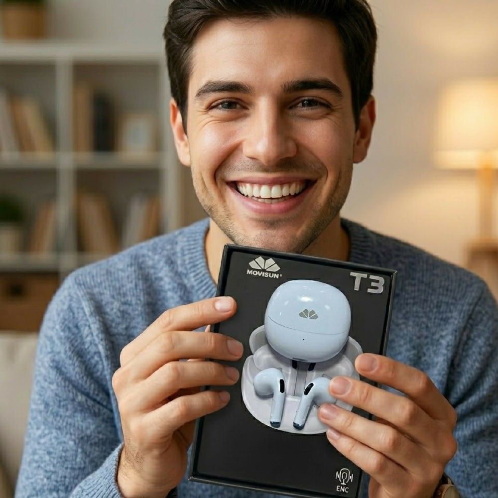 Audífonos Inalámbricos Movisun T3 Con Conexión 5.3V Y Carga Rápida