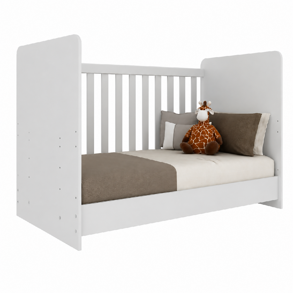Cuna Para Bebé Convertible Blanca En Cama Infantil Con colchón