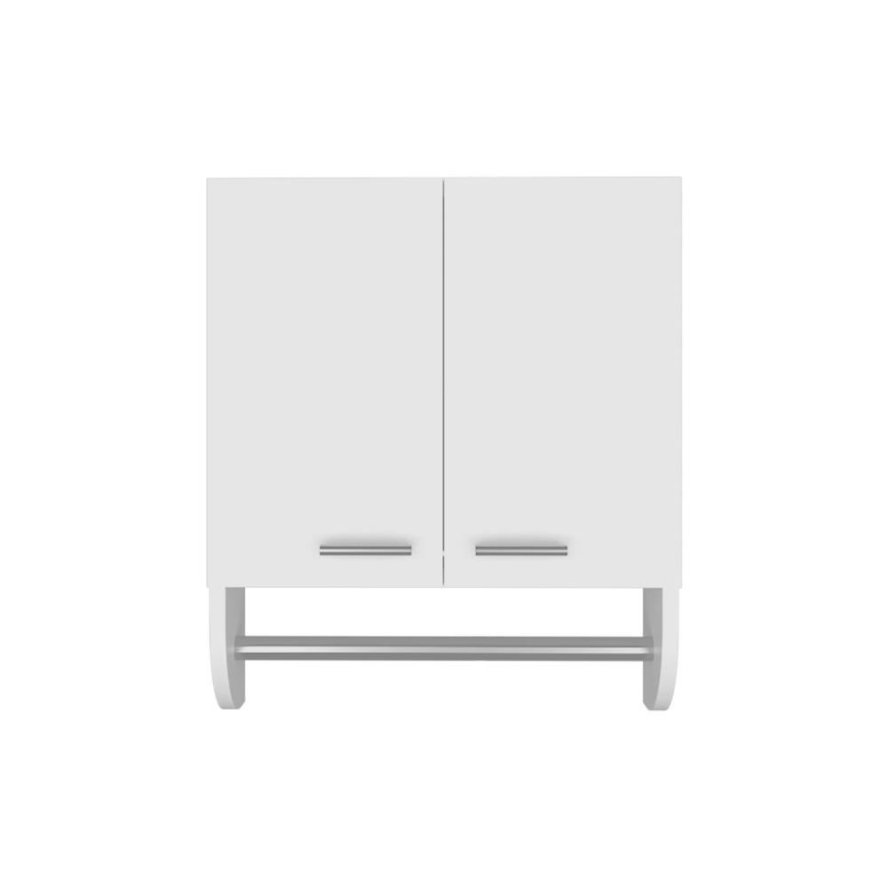 Gabinete de Baño Lupek, Blanco, con Tubo y Manija Metálicas ZF