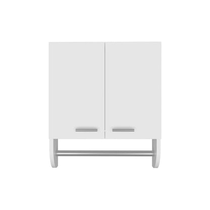 Gabinete de Baño Lupek, Blanco, con Tubo y Manija Metálicas ZF