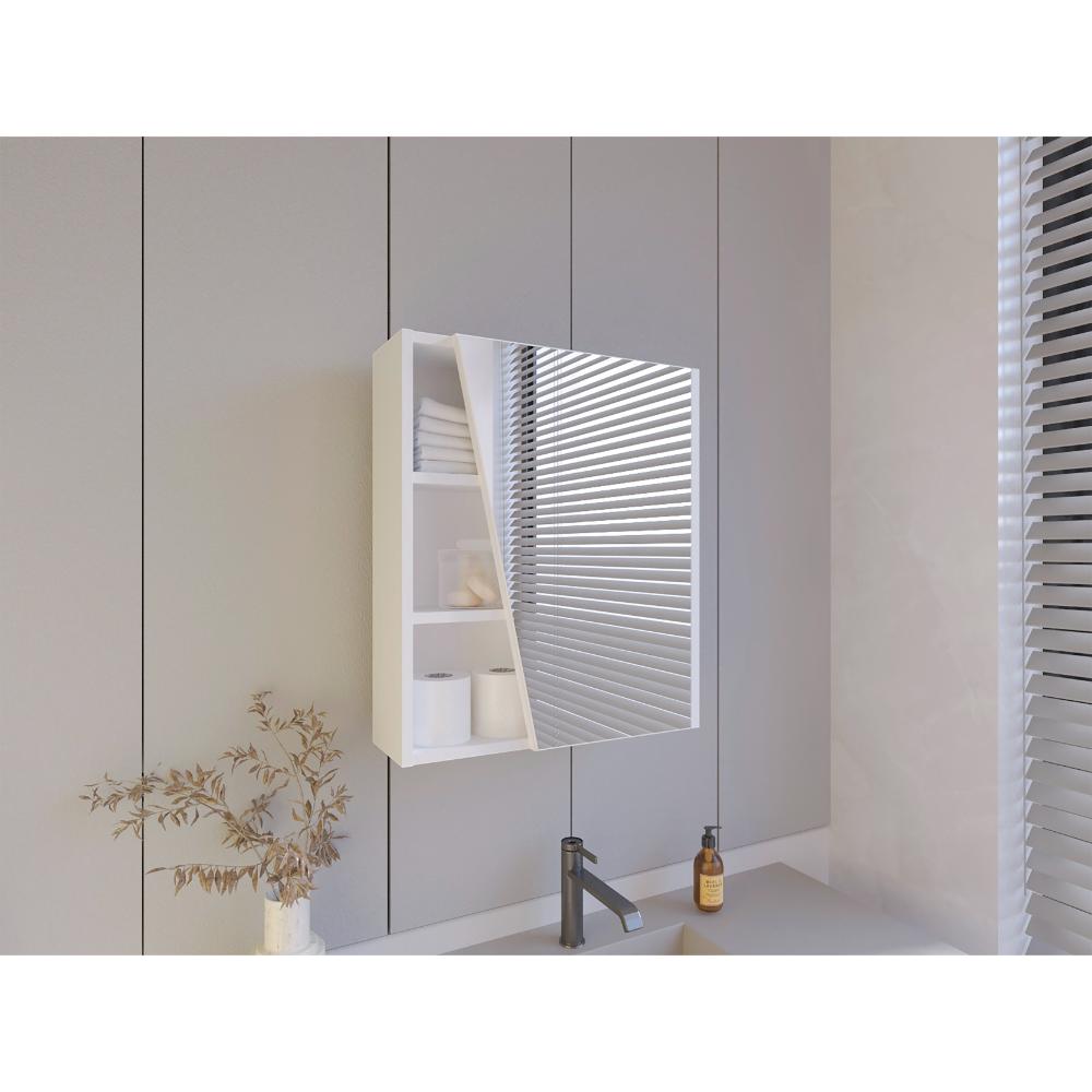Gabinete de Baño Quintana, Blanco Duqueza, con espejo ZF
