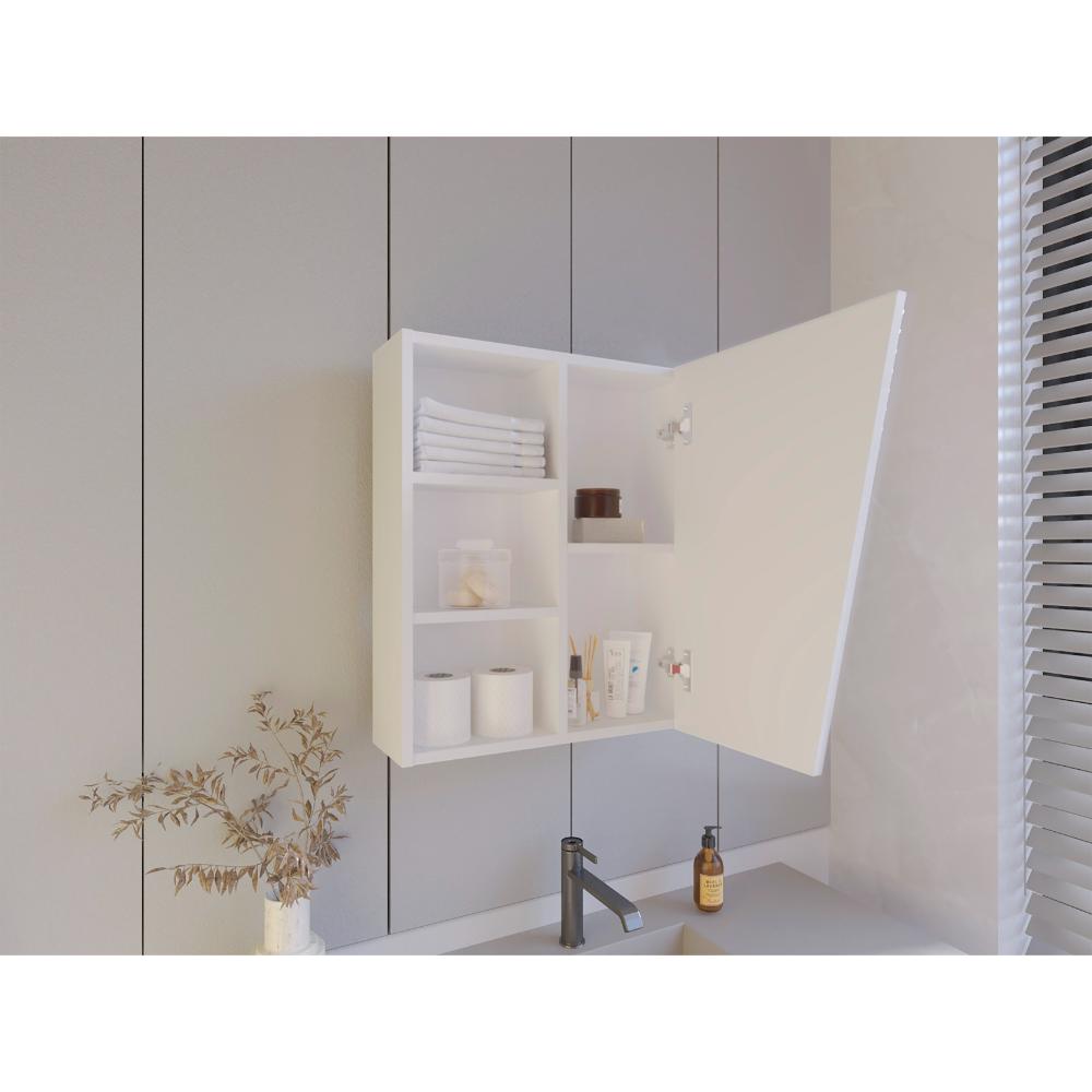 Gabinete de Baño Quintana, Blanco Duqueza, con espejo ZF