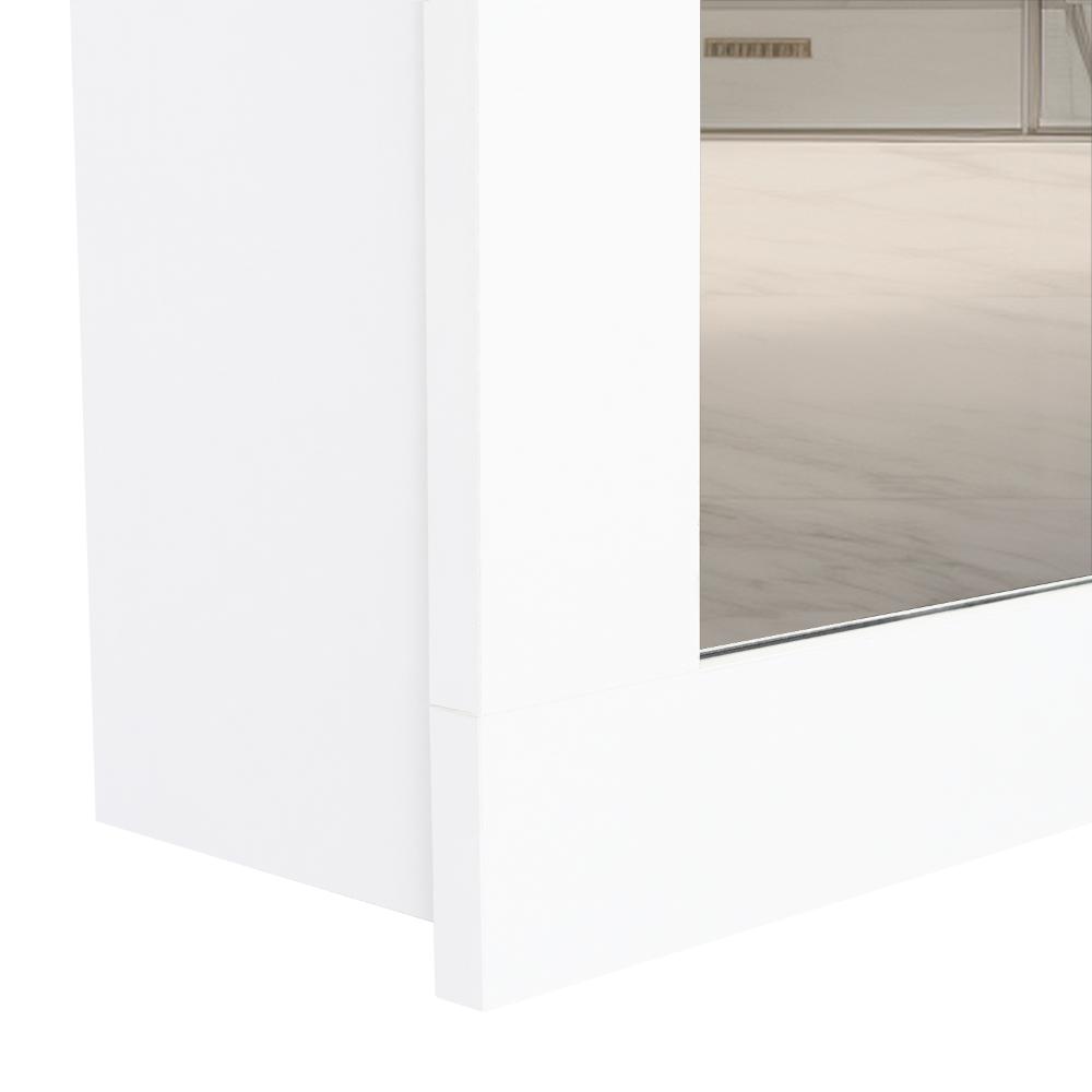 Gabinete de Baño Heston, Blanco, con Espejo y Dos Entrepaños
