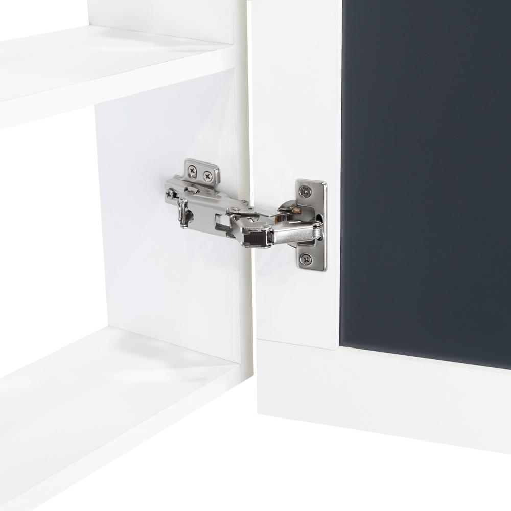 Gabinete de Baño Heston, Blanco, con Espejo y Dos Entrepaños