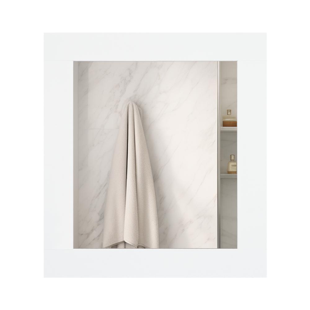 Gabinete de Baño Heston, Blanco, con Espejo y Dos Entrepaños