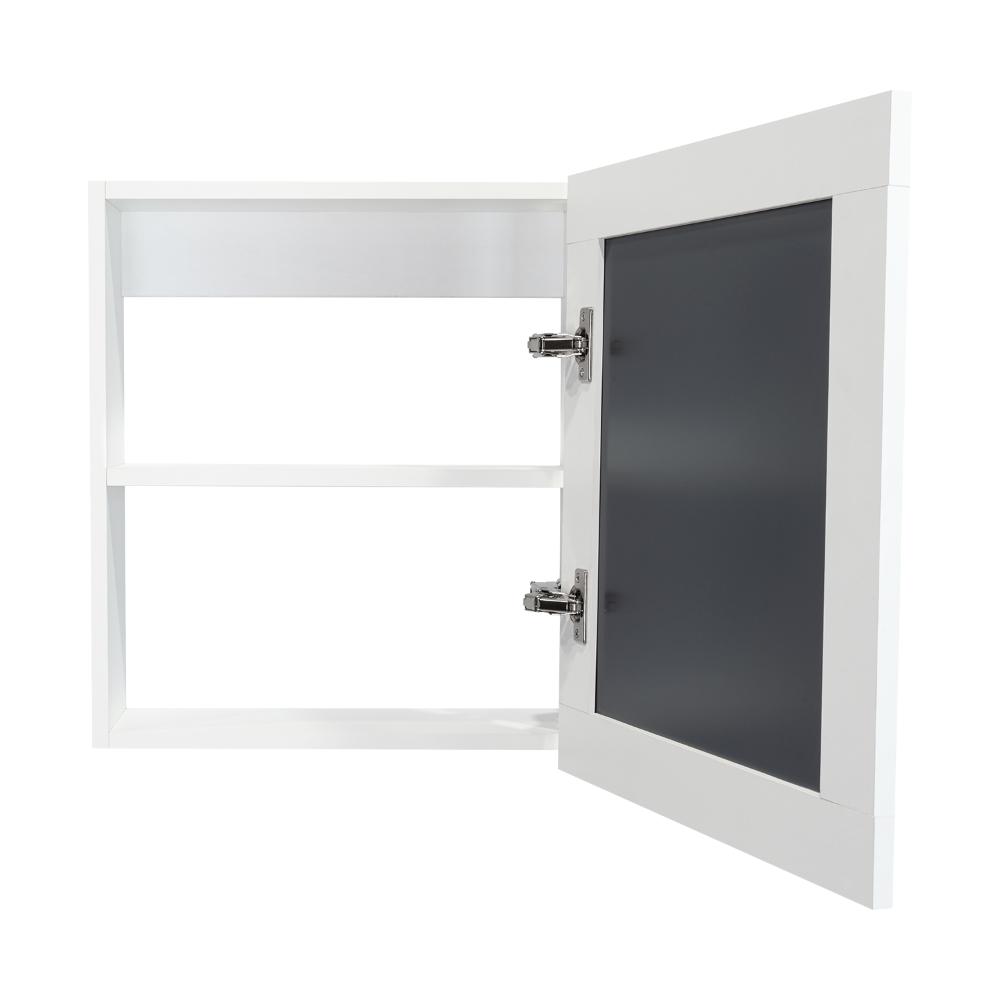 Gabinete de Baño Heston, Blanco, con Espejo y Dos Entrepaños