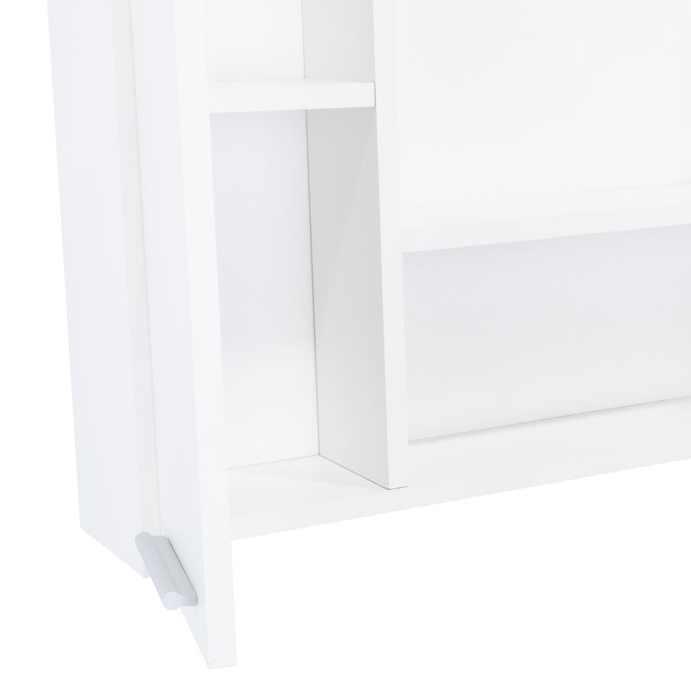 Gabinete de Baño Depp, Blanco, con Espejo Biselado de Buen Tamaño y Varios Entrepaños