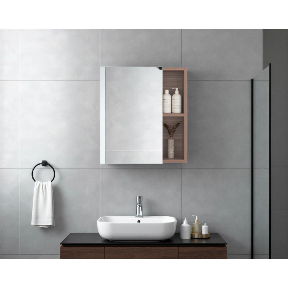 Gabinete de Baño Labell, Avellana, con Puerta Espejo y Entrepaños