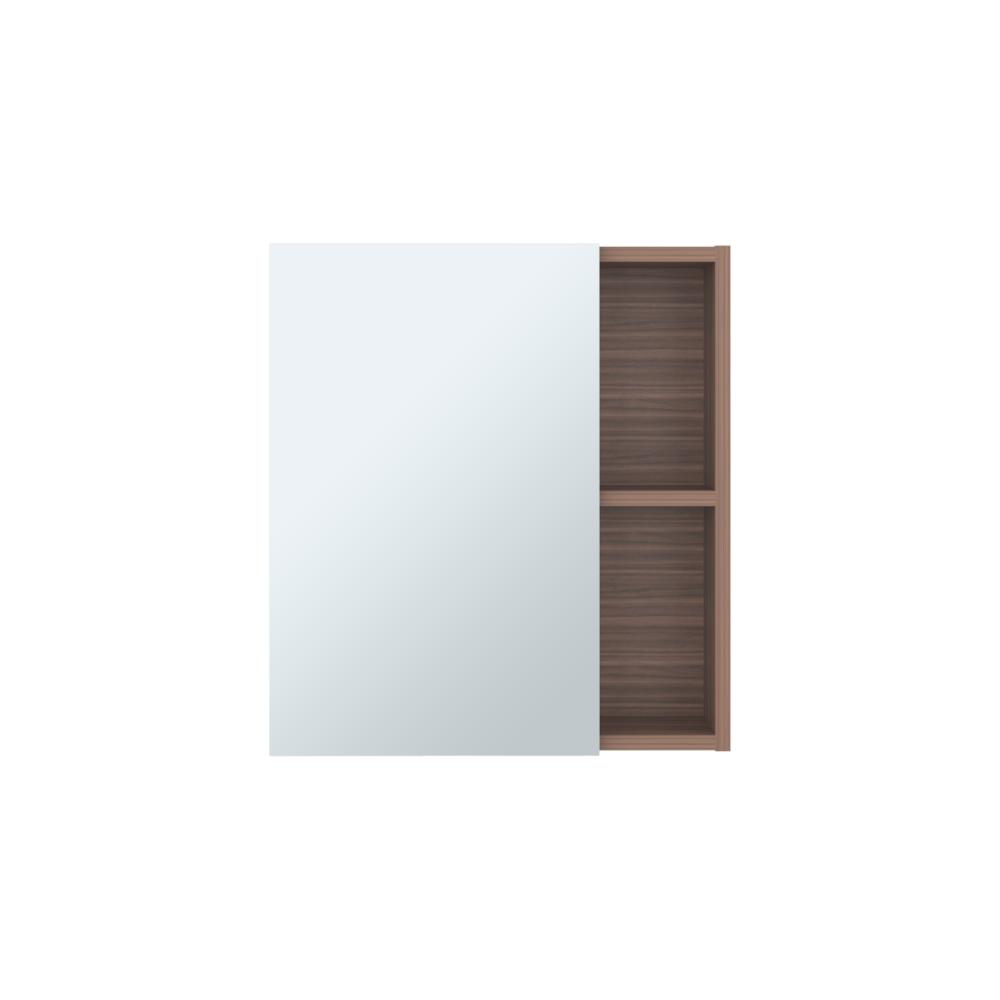 Gabinete de Baño Labell, Avellana, con Puerta Espejo y Entrepaños X2