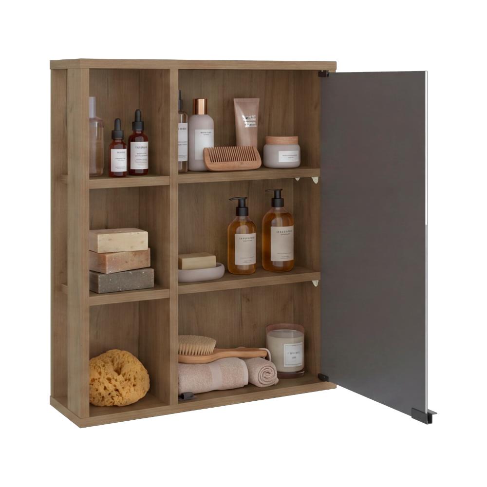 Gabinete de Baño Berkel, Fresno Europeo, con especio para guardar objetos de aseo personal ZF