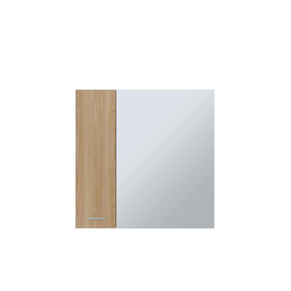 Gabinete de Baño Apolis, Fresno Europeo, con Puerta Espejo y Dos Entrepaños Para Ubicar Múltiples Objetos