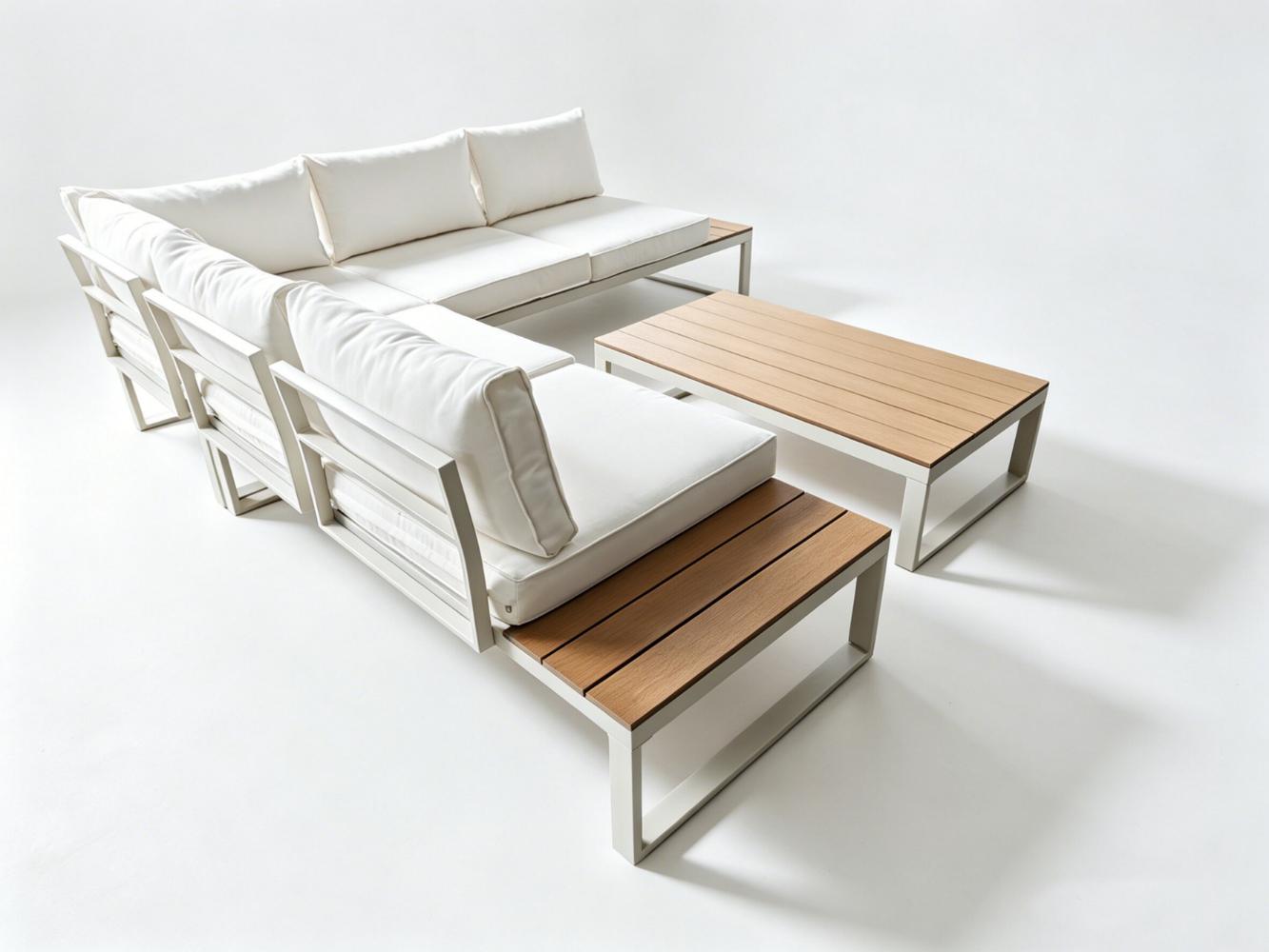 Set de Terraza Amalfi, Beige, con Diseño Inteligente, Minimalista y Funcional