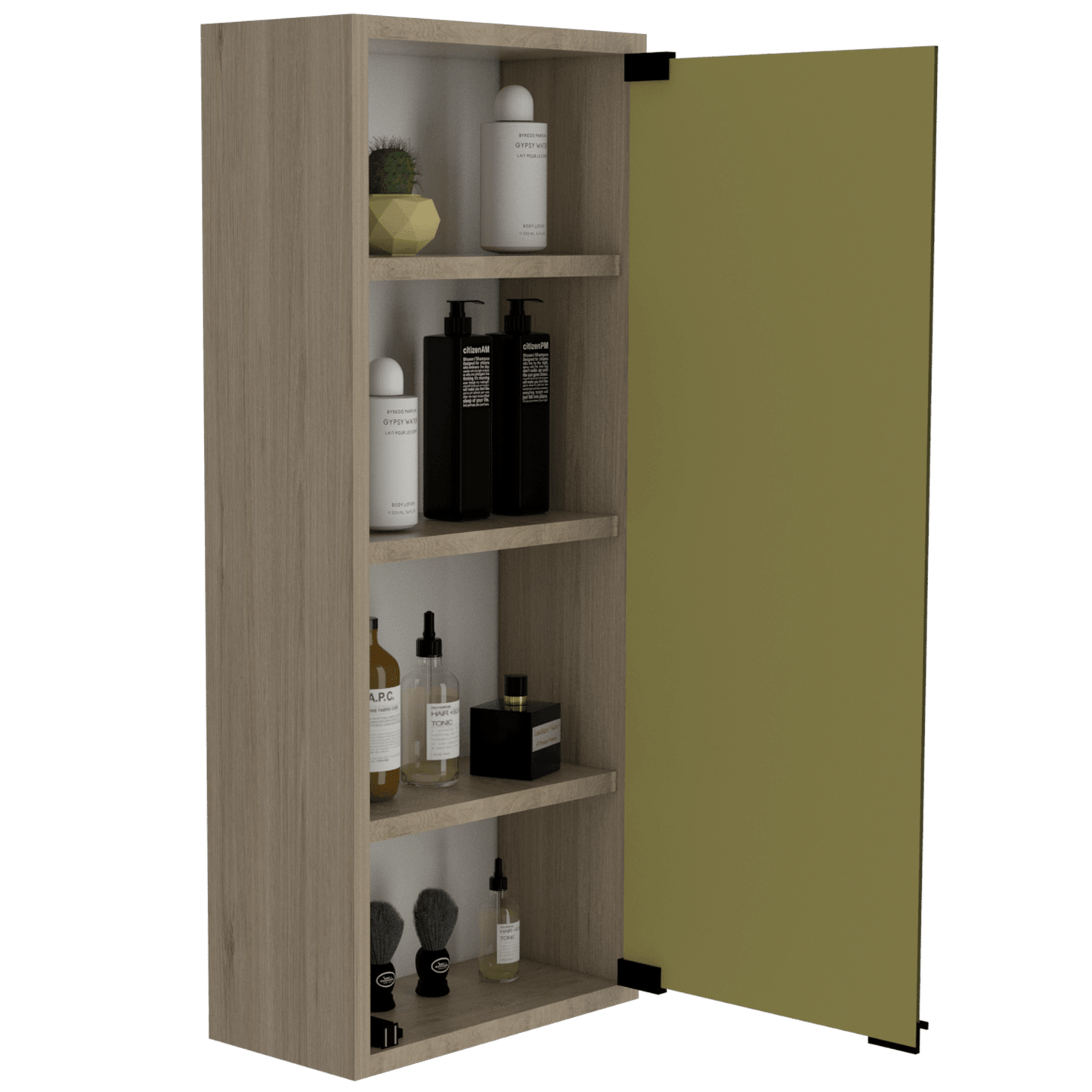 Gabinete de Baño Zania, Beige, con Múltiples Superficies Para Almacenamiento de Objetos de Aseo - VIRTUAL MUEBLES