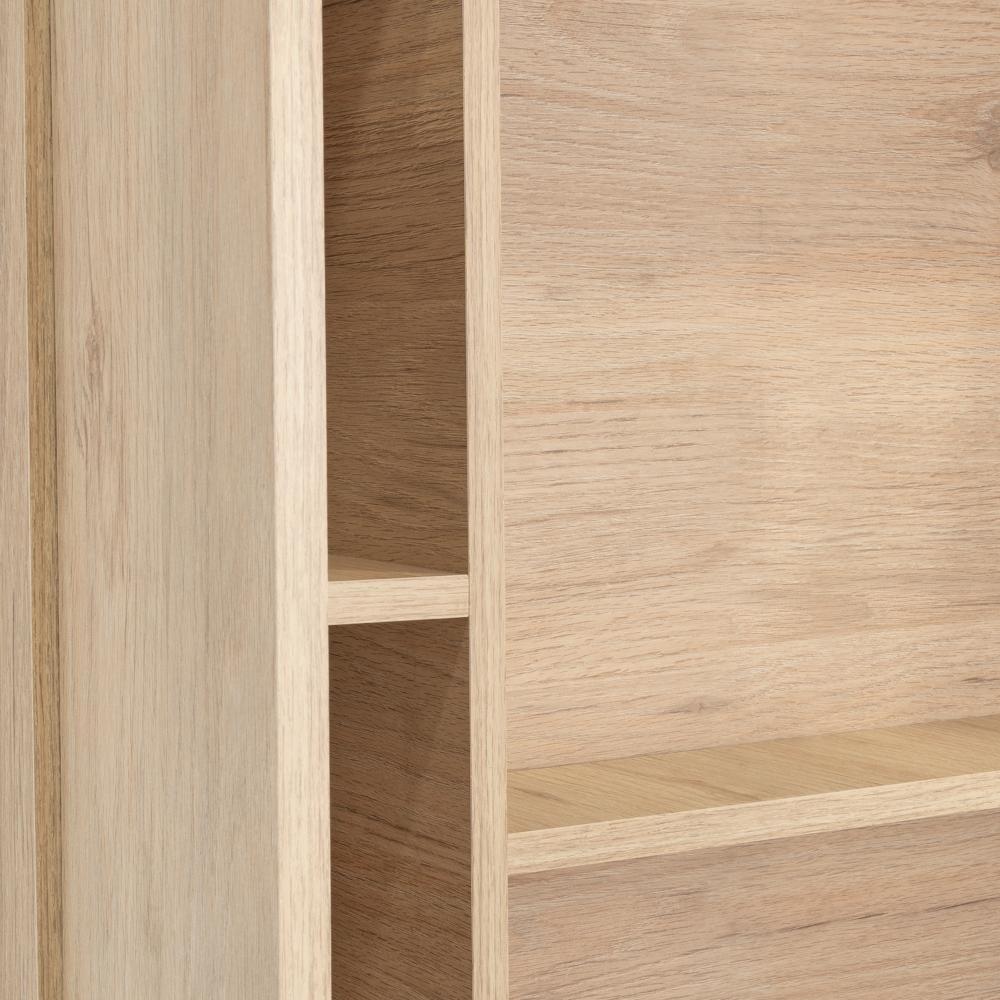 Set de 2 Gabinetes de Baño Barents, Beige, con Espejo Biselado de Buen Tamaño y Varios Entrepaños