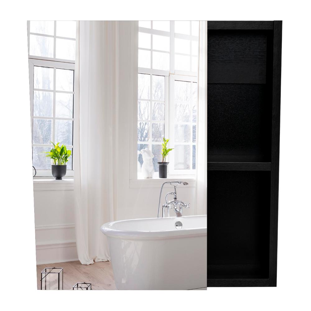 Gabinete de Baño Labell, Wengue, con Puerta Espejo y Entrepaños   X2