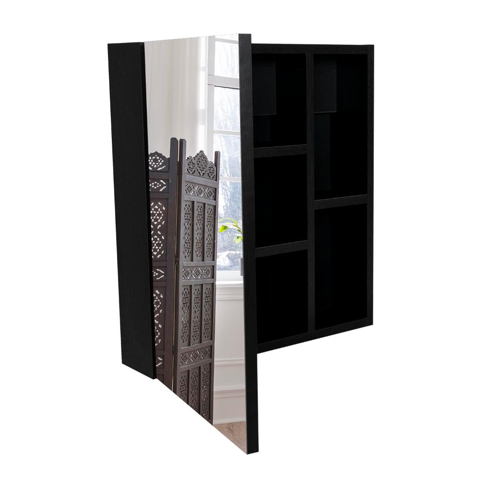 Gabinete de Baño Labell, Wengue, con Puerta Espejo y Entrepaños   X2